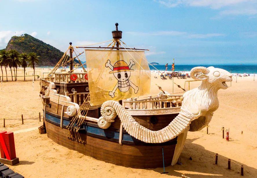 ONE PIECE - O GOING MERRY ATRACOU EM COPACABANA/RJ !! #goingmerry #onepiece  #netflix 